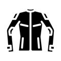 jacket motorcycle glyph icon vector illustration Royalty Free Stock Photo