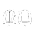 Jacket technical drawing vector.
