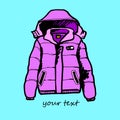 Jacket vector fashion clothing winter design sport clothes template illustration Royalty Free Stock Photo