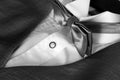 Jacket with a white shirt and bow tie Royalty Free Stock Photo