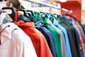 Jackets in store Royalty Free Stock Photo