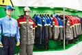 Jackets for workwear in store Royalty Free Stock Photo
