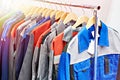 Jackets workwear in store Royalty Free Stock Photo