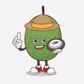 Jackfruit cartoon mascot character having a compass Royalty Free Stock Photo