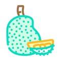 jackfruit fruit color icon vector illustration