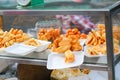 Jackfruit for sale at a roadside cart - street food in Vietnam