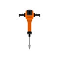 Jackhammer isolated. Road worker tool. vector illustration