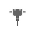 Jackhammer, repair icon. Element of materia flat tools icon