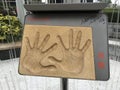 Jackie Chan handprints from Ave of Stars, Hong Kong