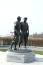 Jackie Robinson and Pee Wee Reese Statue in Brooklyn in front of MCU ballpark