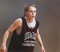 Jackie Stiles Shows Intense Expression During a Team Basketball Practice in Piscataway, NJ in 2001 Royalty Free Stock Photo