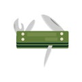 Jackknife flat icon. Colored vector element from camping collection. Creative Jackknife icon for web design, templates