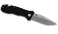 Jackknife foldable steel pocket knife isolated over the white ba Royalty Free Stock Photo