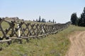 Jackleg fence at Pryor Mountain Royalty Free Stock Photo