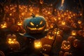 JackoLantern Lantern Parade Glowing Royalty Free Stock Photo