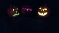 Jackolanterns in the dark