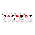 Jackpot Cards Logo Royalty Free Stock Photo