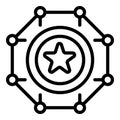 Jackpot casino bonus icon, outline style