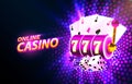 Jackpot casino coin, cash machine play now. Vector