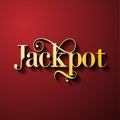 Jackpot - gambling game bright banner with winning. Royalty Free Stock Photo