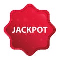 Jackpot misty rose red starburst sticker button Royalty Free Stock Photo