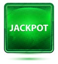 Jackpot Neon Light Green Square Button Royalty Free Stock Photo