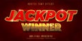 Jackpot prize style, editable text effect Royalty Free Stock Photo