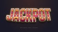 Jackpot Text with Colorful Retro Style and Glowing Neon Effect