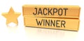 Jackpot Winner - 3d banner, on white background