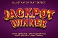 JACKPOT WINNER 3d -Editable text effect Royalty Free Stock Photo