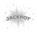 Jackpot, winnings at the casino. The greatest win in the game club. single icon in monochrome style vector symbol