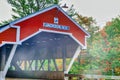 Jackson Covered Bridge in New Hampshire, foliage season colors