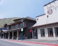 Street view with a mix of modern and quaint buildings in Jackson Hole