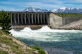 Jackson Lake Dam and Reservoir in Grand Teton National Park Royalty Free Stock Photo