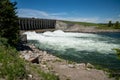 Jackson Lake Dam and Reservoir in Grand Teton National Park Royalty Free Stock Photo