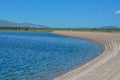 Jackson Lake Dam and Reservoir in the Grand Teton National Park, Wyoming Royalty Free Stock Photo