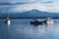 Pleasure Boats on Jackson Lake Royalty Free Stock Photo