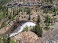 Jackson Meadows Reservoir dam water release Royalty Free Stock Photo