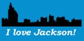 Jackson, Mississippi, city silhouette