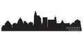 Jackson, Mississippi city skyline. Detailed vector silhouette Royalty Free Stock Photo