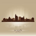 Jackson Mississippi city skyline silhouette