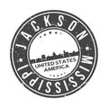 Jackson Mississippi USA USA Stamp Logo Icon Symbol Design Skyline City. Royalty Free Stock Photo