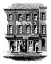 Jackson`s Headquarters, New Orleans vintage illustration