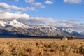 View of Mormon Row near Jackson Wyoming on September 30, 2013 Royalty Free Stock Photo