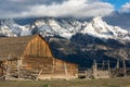 JACKSON, WYOMING/USA - SEPTEMBER 30 : View of Mormon Row near Jackson Wyoming on September 30, 2013 Royalty Free Stock Photo