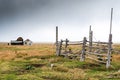 JACKSON, WYOMING/USA - SEPTEMBER 30 : View of Mormon Row near Jackson Wyoming on September 30, 2013 Royalty Free Stock Photo