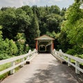 Jacksons Mill Covered Bridge, in Breezewood, Pennsylvania Royalty Free Stock Photo