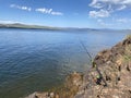 Jacksons Point is famous fishing spot near Lake Hume Many anglers fish Lake Hume specifically targeting redfin. Royalty Free Stock Photo