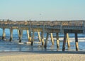 The Jacksonville Beach Pier on the Atlantic, Duval County, Florida. Royalty Free Stock Photo