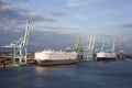 Jacksonville City Port Cargo Ships